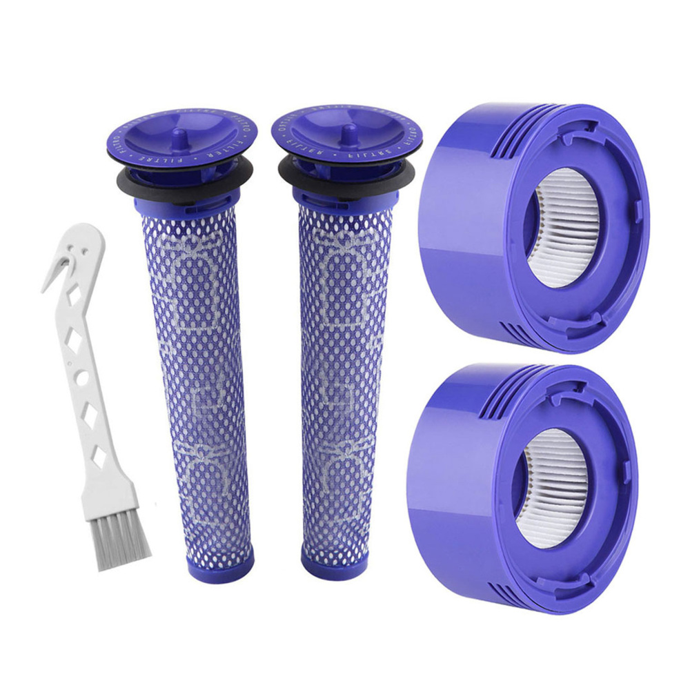 Lemige 2 Pre-Filters and 2 Post-Filters Replacement Compatible with Dyson V7, V8 Animal and Absolute Vacuum, Compare to Part 965661-01 and 967478-01