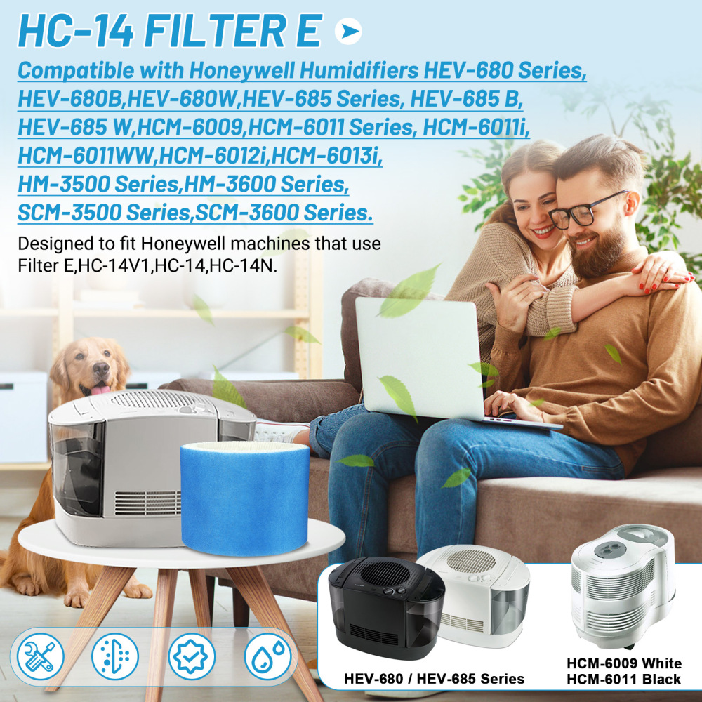 Lemige 3 Pack Upgraded HC14 Filter E Compatible with HC-14 Series HC-14V1 HC-14 HC-14N, Models HCM-6009 HCM-6011 HEV680 HEV685 Series