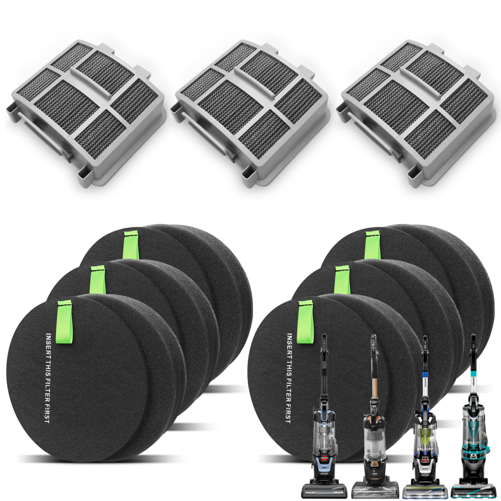 Lemige Filter Replacement for Bissell Pet Hair Eraser 39883 3774F 3774 3774G 3775 SurfaceSense 3418 3415 MultiClean 3402 3409 PowerLifte 3404 Vacuum Cleaners, 1635630&1635629