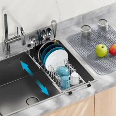 Expandable Stainless Steel Over Sink Dish Drying Rack,Jiangmen Hanxi Metal Products Factory,Expandable Stainless Steel Over Sink Dish Drying Rack