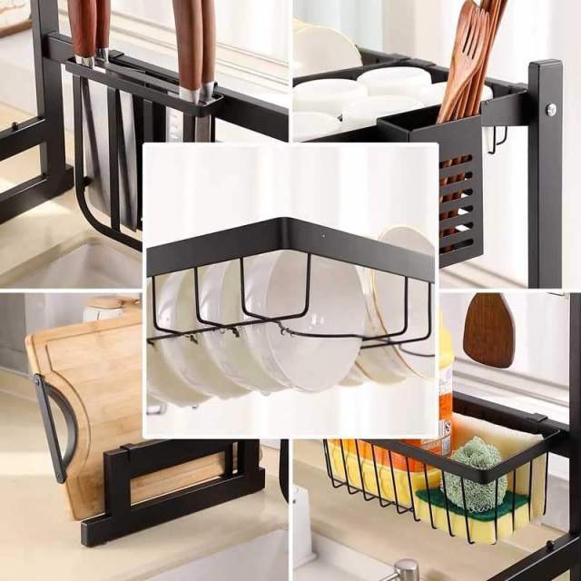 2 Tier Stainless Steel Dish Drying Rack Space-Saving Shelf,Jiangmen Hanxi Metal Products Factory,2 Tier Stainless Steel Dish Drying Rack Space-Saving Shelf