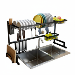 2 Tier Stainless Steel Dish Drying Rack Space-Saving Shelf,Jiangmen Hanxi Metal Products Factory,2 Tier Stainless Steel Dish Drying Rack Space-Saving Shelf