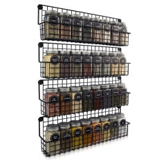 4Pcs Wall Mount Spice Rack, Hanging Space-Saving Organizer,Jiangmen Hanxi Metal Products Factory,4Pcs Wall Mount Spice Rack, Hanging Space-Saving Organizer