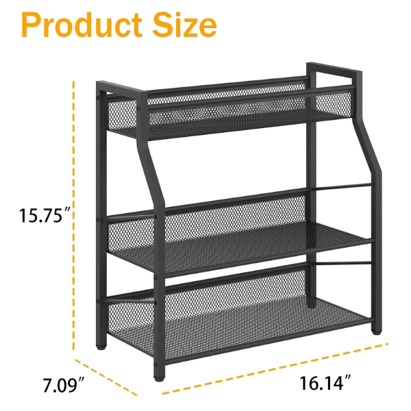 3-Tier Adjustable Spice Rack, Slanted Metal Kitchen Organizer,Jiangmen Hanxi Metal Products Factory,3-Tier Adjustable Spice Rack, Slanted Metal Kitchen Organizer