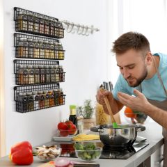 4Pcs Wall Mount Spice Rack, Hanging Space-Saving Organizer,Jiangmen Hanxi Metal Products Factory,4Pcs Wall Mount Spice Rack, Hanging Space-Saving Organizer