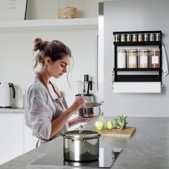 Magnetic Fridge Rack: 2-Tier Drill-Free Storage Organizer,Jiangmen Hanxi Metal Products Factory,Magnetic Fridge Rack: 2-Tier Drill-Free Storage Organizer