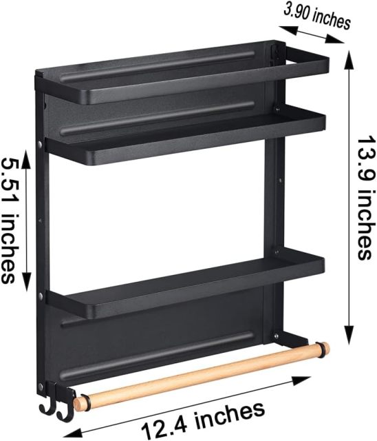 Magnetic Fridge Rack: 2-Tier Drill-Free Storage Organizer,Jiangmen Hanxi Metal Products Factory,Magnetic Fridge Rack: 2-Tier Drill-Free Storage Organizer