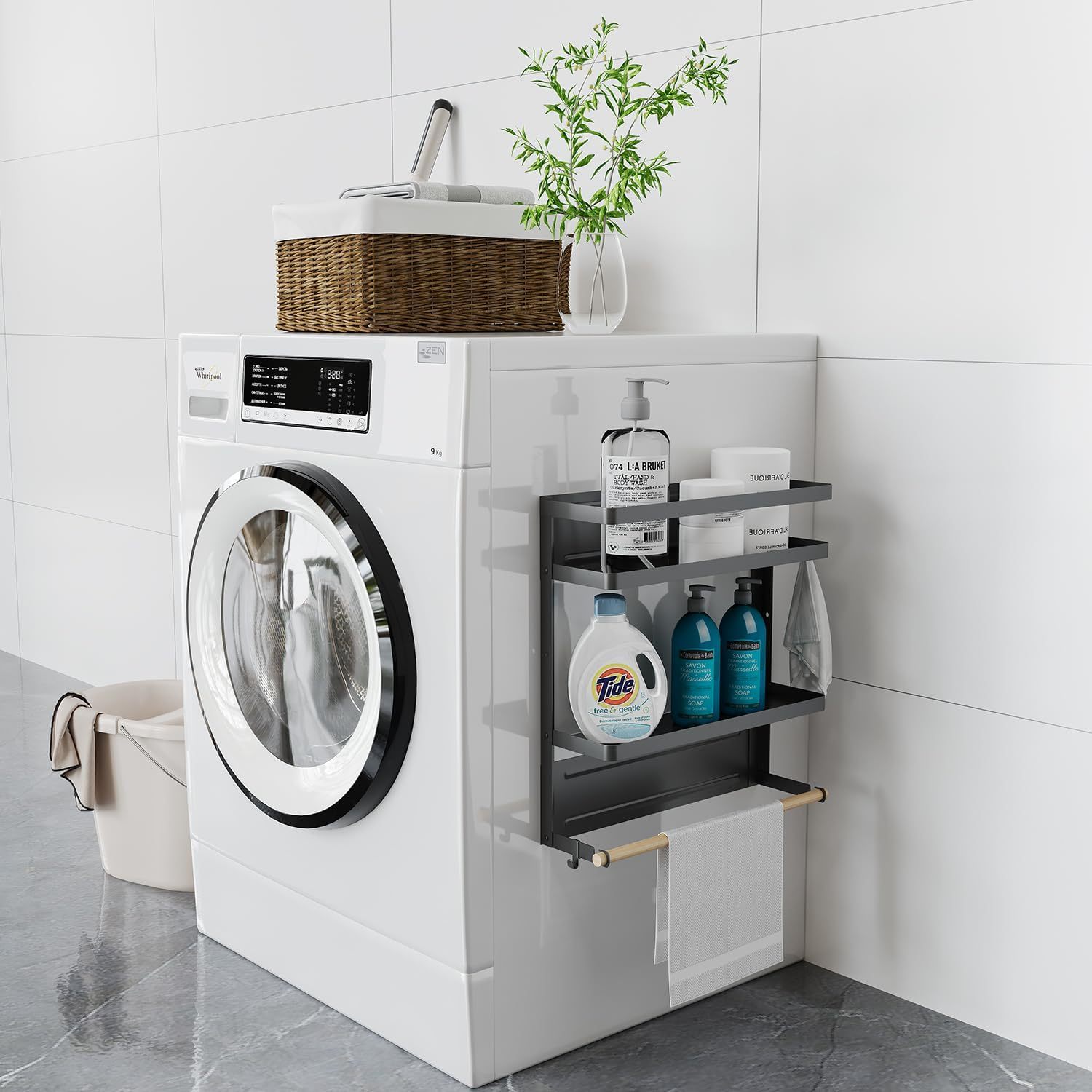 Magnetic Fridge Rack: 2-Tier Drill-Free Storage Organizer,Jiangmen Hanxi Metal Products Factory,Magnetic Fridge Rack: 2-Tier Drill-Free Storage Organizer