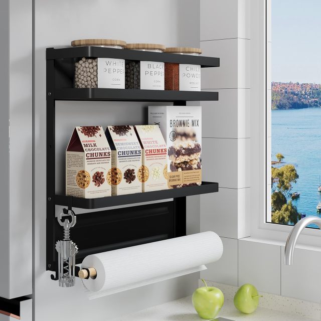 Magnetic Fridge Rack: 2-Tier Drill-Free Storage Organizer,Jiangmen Hanxi Metal Products Factory,Magnetic Fridge Rack: 2-Tier Drill-Free Storage Organizer