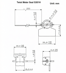 S301H Twist Meter Seal,Security Seals Manufacturer - Shenyang Shining Fortune Container Seal Co., Ltd. ,S301H Twist Meter Seal