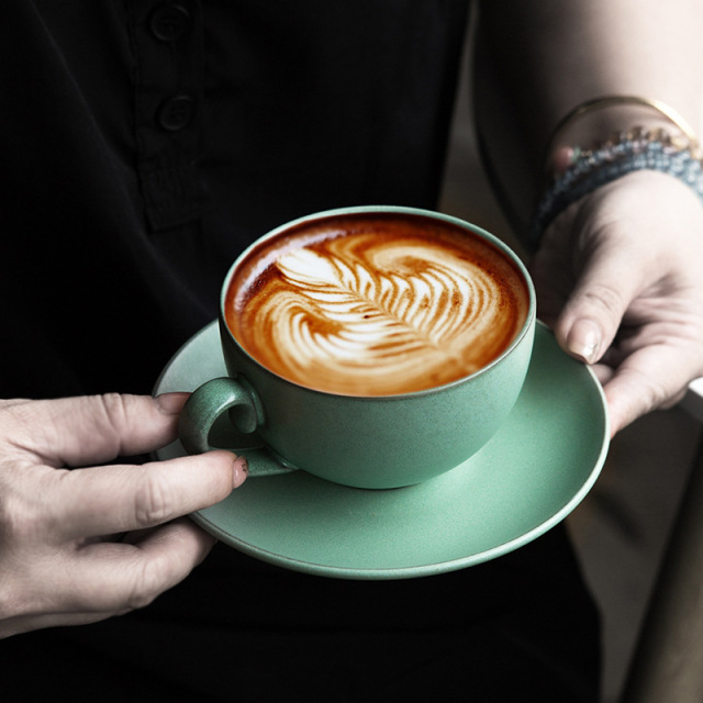 Japanese Retro Coffee Cup High-end Exquisite Latte Ceramic Cup