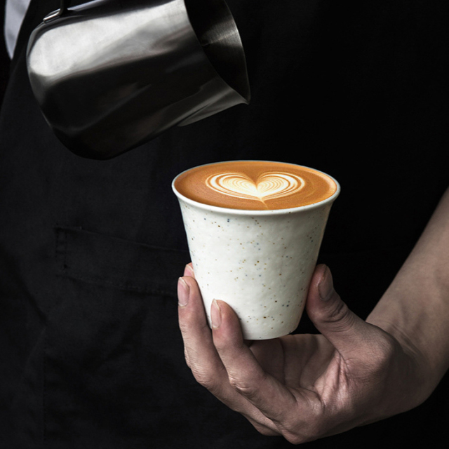 lanborui New Product 200ml Ceramic Latte Art Mug Cups Speckled Coffee Cup