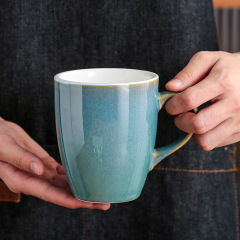 75ml 200ml 250ml 300ml 350ml Kiln Style Breakfast Mug Cappuccino Espresso Latte Cups Porcelain Ceramic Coffee Cup and Saucer Set