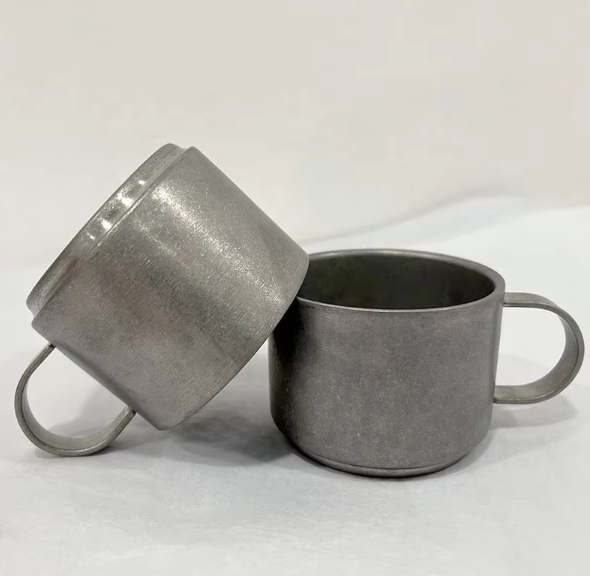 5 Piece Set Party Stackable Stainless Steel Tea Mugs with Holder Outdoor Camping Coffee Cup Beer Mugs