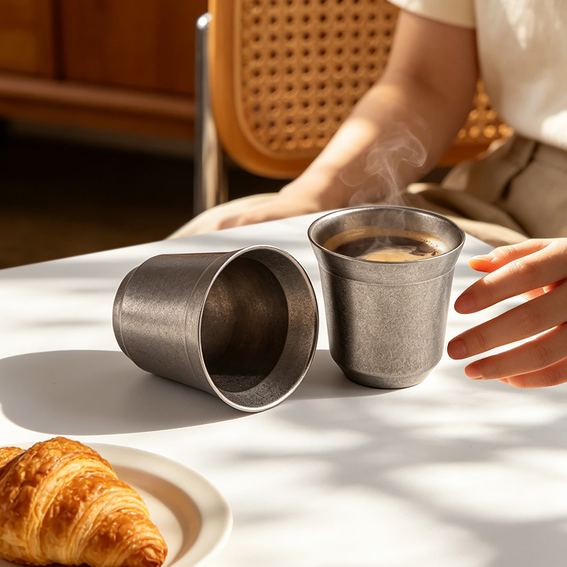 Wholesale Modern Luxury 304 Stainless Steel Coffee Cup with Thermos & Vacuum Insulation Portable Camping Cups