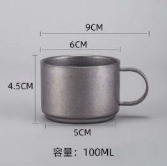 5 Piece Set Party Stackable Stainless Steel Tea Mugs with Holder Outdoor Camping Coffee Cup Beer Mugs