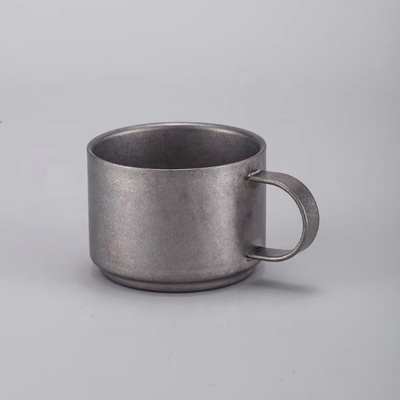5 Piece Set Party Stackable Stainless Steel Tea Mugs with Holder Outdoor Camping Coffee Cup Beer Mugs