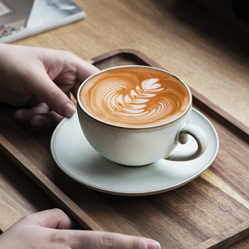 Japanese Retro Coffee Cup High-end Exquisite Latte Ceramic Cup