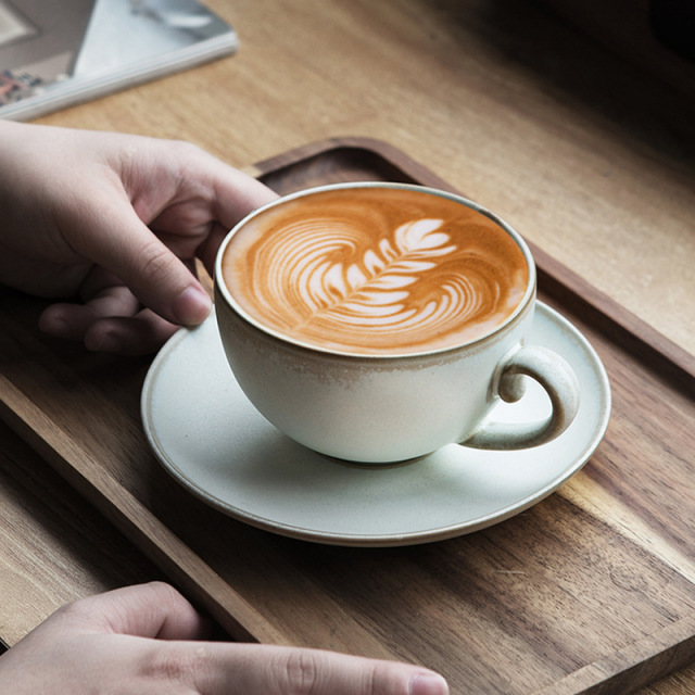 Japanese Retro Coffee Cup High-end Exquisite Latte Ceramic Cup