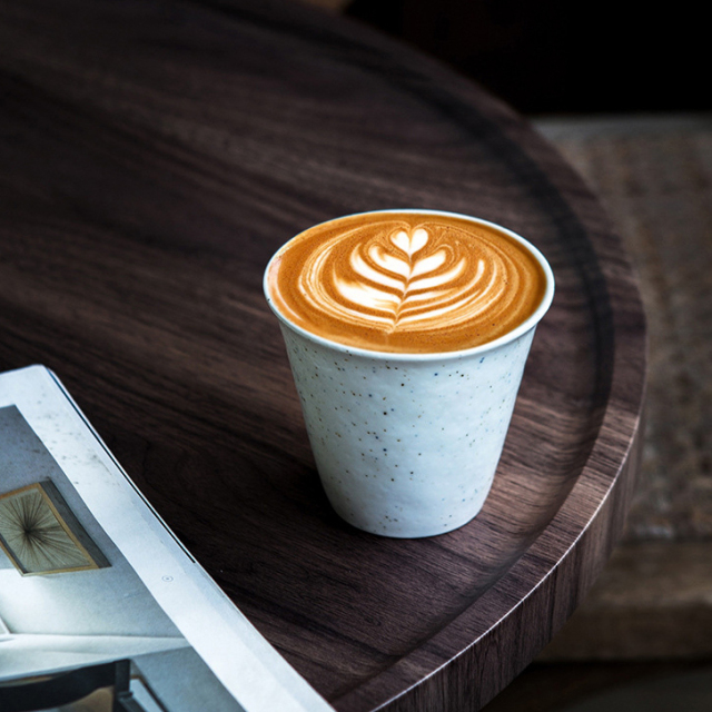 lanborui New Product 200ml Ceramic Latte Art Mug Cups Speckled Coffee Cup