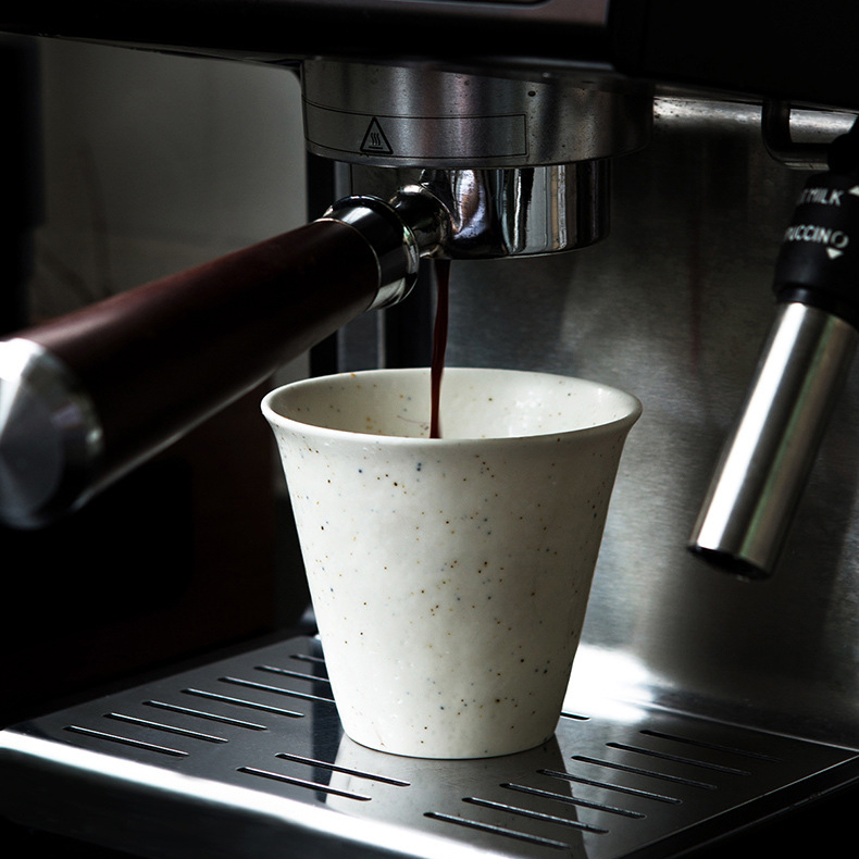 lanborui New Product 200ml Ceramic Latte Art Mug Cups Speckled Coffee Cup