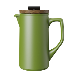 DHPO High-Fired Ceramic Porcelain French Coffee Press Maker with Lid Eco-Friendly 600ml Capacity Portable 304 SLS Filter