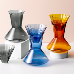 Borosilicate Glass Pour Over Dripper Coffee Pot 600ml,CIRAY,Funny Small United Borosilicate Thermal Glass Pour Over Dripper Coffee Pot