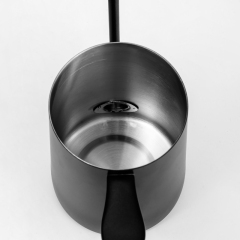 Liangyuan LY20241103 600ml Stainless Steel Modern Stocked Body Walnut Handle Gooseneck Pot Hand Brew Drip Pour Over Kettle