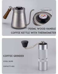 Pour Over Coffee Maker Gift Set,CIRAY,Tenrey Coffee Accessories Gooseneck Kettle Pour Over Coffee Maker Gift Set