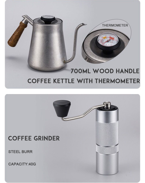 Pour Over Coffee Maker Gift Set,CIRAY,Tenrey Coffee Accessories Gooseneck Kettle Pour Over Coffee Maker Gift Set