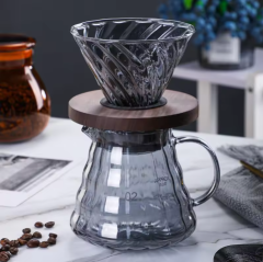 Wholesale Selling Diamond-shaped Smoke Borosilicate Poured in Glass Coffee Makers' Droppers and Filters
