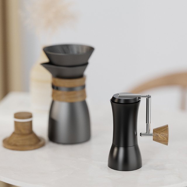 DHPO Hand Coffee Grinder Reusable and Portable Luxury Coffee Grinder Espresso Coffee Equipment SLS Conical Burr Aluminum Alloy