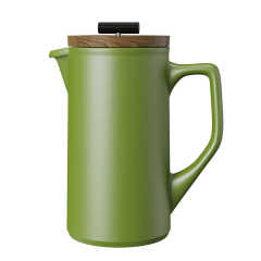 DHPO High-Fired Ceramic Porcelain French Coffee Press Maker with Lid Eco-Friendly 600ml Capacity Portable 304 SLS Filter
