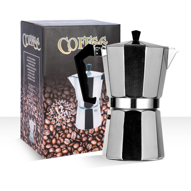 Stovetop Espresso Moka Pot 100ml/150ml/300ml/450ml/600ml,CIRAY,Aluminum Octagonal Stovetop Espresso Moka Pot Coffee Maker Tools Coffee Appliance Metal Coffee Utensils Household