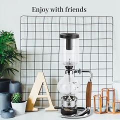 Manufactory Tabletop Syphon Syphon Glass Coffee Maker with T-shaped Anti-scald Handle Anti-Scalding Safe Use Coffee Machine