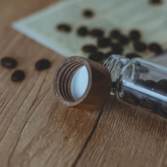 Coffee Bean Test Tubes Glass Circle Storage Container Display Rack with Stand Modern Single Dosing