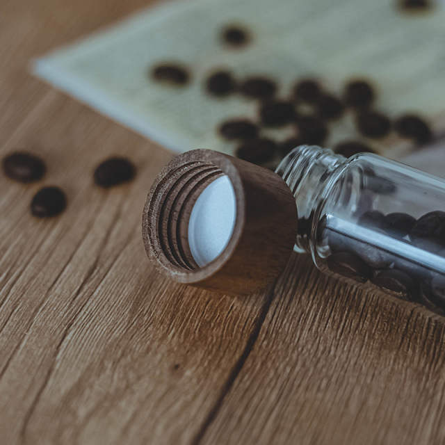 Coffee Bean Test Tubes Glass Circle Storage Container Display Rack with Stand Modern Single Dosing
