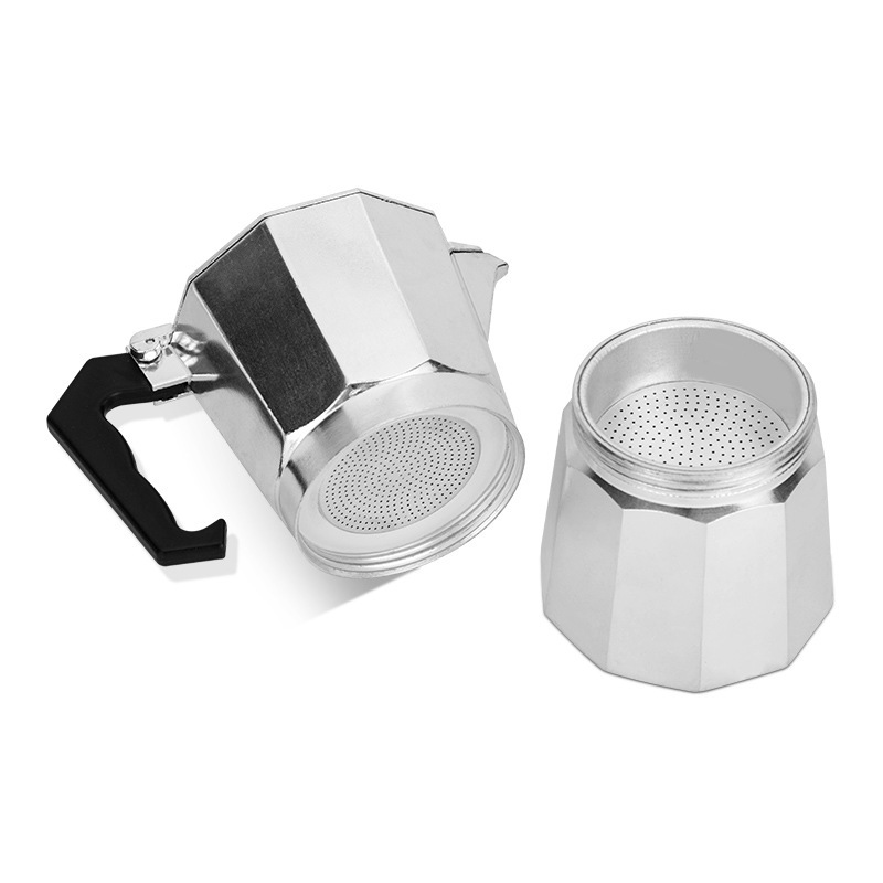 Stovetop Espresso Moka Pot 100ml/150ml/300ml/450ml/600ml,CIRAY,Aluminum Octagonal Stovetop Espresso Moka Pot Coffee Maker Tools Coffee Appliance Metal Coffee Utensils Household