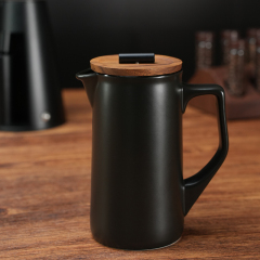 DHPO High-Fired Ceramic Porcelain French Coffee Press Maker with Lid Eco-Friendly 600ml Capacity Portable 304 SLS Filter