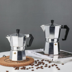 Stovetop Espresso Moka Pot 100ml/150ml/300ml/450ml/600ml,CIRAY,Aluminum Octagonal Stovetop Espresso Moka Pot Coffee Maker Tools Coffee Appliance Metal Coffee Utensils Household