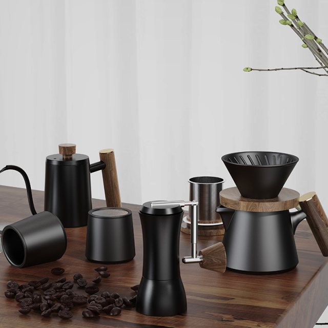 DHPO Hand Coffee Grinder Reusable and Portable Luxury Coffee Grinder Espresso Coffee Equipment SLS Conical Burr Aluminum Alloy