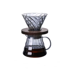 Wholesale Selling Diamond-shaped Smoke Borosilicate Poured in Glass Coffee Makers' Droppers and Filters