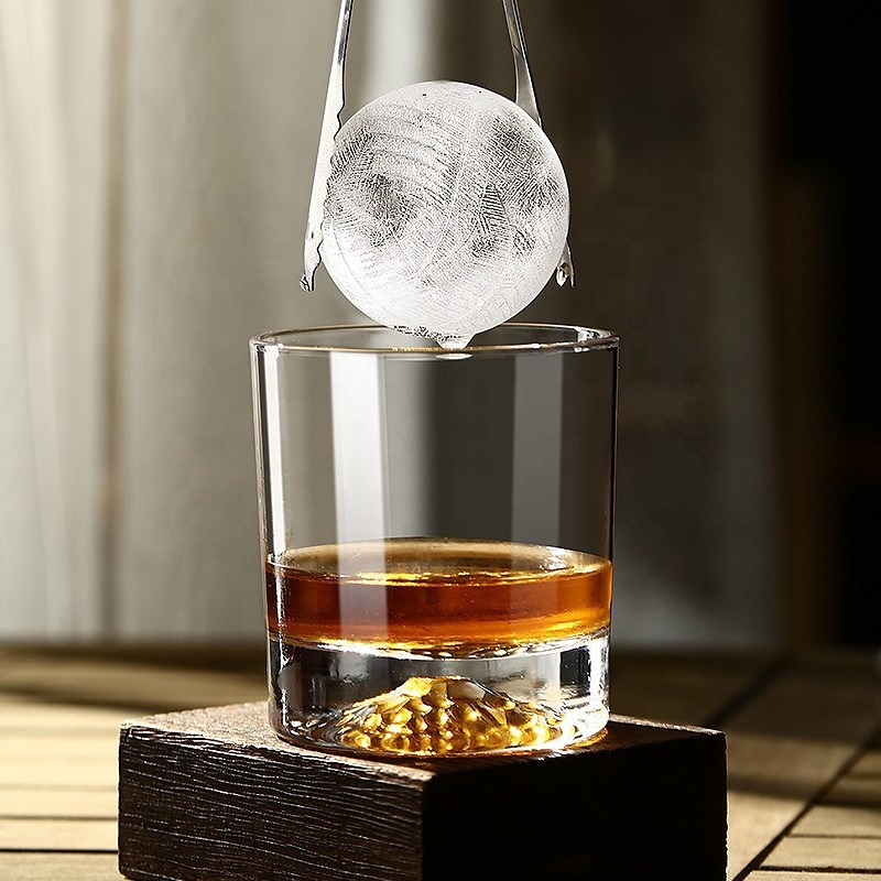 Fuji Mountain Whiskey Glasses 260ml,CIRAY,Custom Logo Crystal Fuji Mountain Thick Bottom Whiskey Glasses Bar Premium Handmade Tasting Whisky Glass