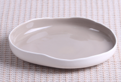 Factory High White French Inspired with White Outside and Gray Inside Main Courses Available at Wholesale Prices Dinnerware Set