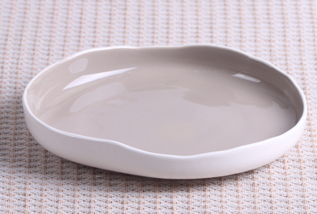Factory High White French Inspired with White Outside and Gray Inside Main Courses Available at Wholesale Prices Dinnerware Set