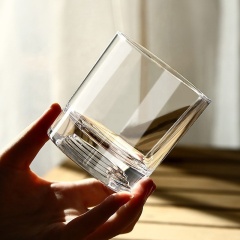 Fuji Mountain Whiskey Glasses 260ml,CIRAY,Custom Logo Crystal Fuji Mountain Thick Bottom Whiskey Glasses Bar Premium Handmade Tasting Whisky Glass