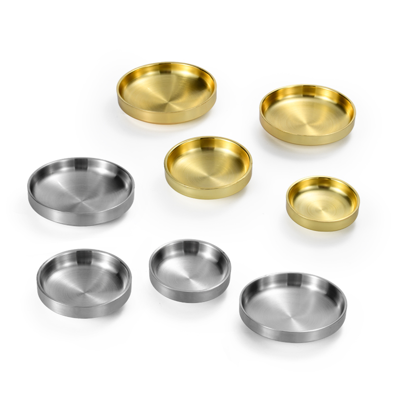 Unique Soup Bowls Shallow Rice Bowl Serving Personalized Take Away Korean Style Stainless Rice Bowl Colorful Golden Silver Dish