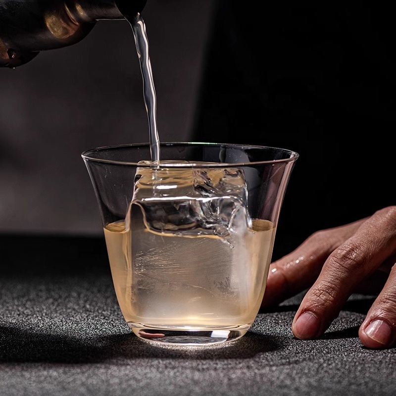 Whisky Highball Cocktail Glasses,CIRAY,Creative Chinese Kung Fu Tea Cocktail Glasses Thin Clear Drinkware Drinking Water Whisky Highball Cocktail Glasses