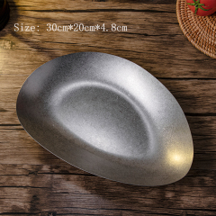 Triangular oval plate