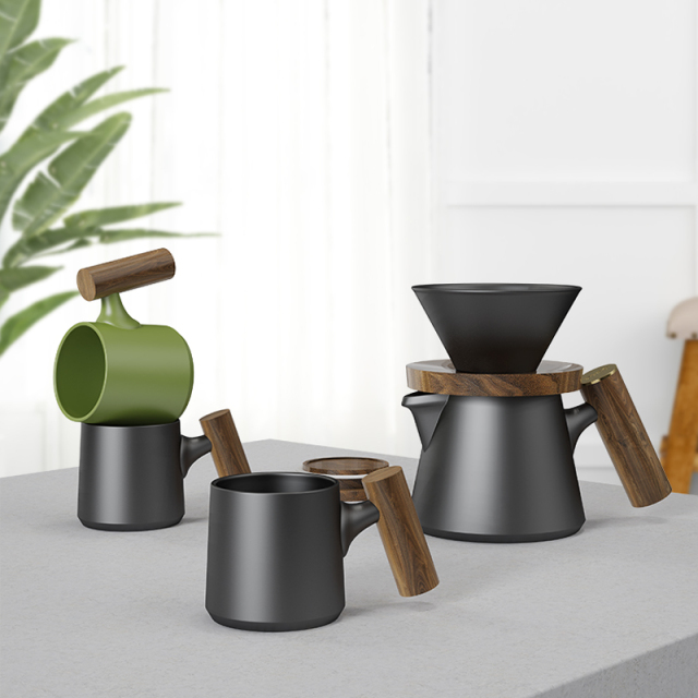 DHPO Wholesale Custom Cafe Restaurant Used Drinking Ceramic Coffee Mugs 90ml Trapezoid Shape Modern Minimalist Design Black Box,CIRAY,DHPO Wholesale Custom Cafe Restaurant Used Drinking Ceramic Coffee Mugs 90ml Trapezoid Shape Modern Minimalist Design Black Box